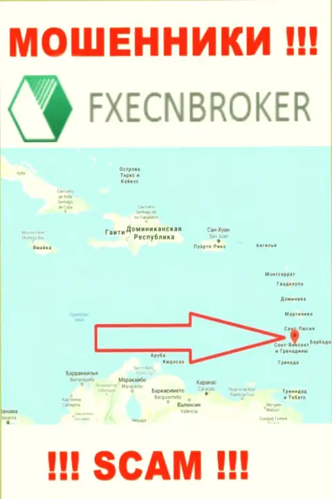 FXECNBroker - это ВОРЮГИ, которые официально зарегистрированы на территории - Saint Vincent and the Grenadines