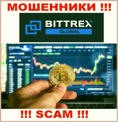 Рискованно работать с мошенниками Bittrex Global, род деятельности которых Торговля виртуальной валютой