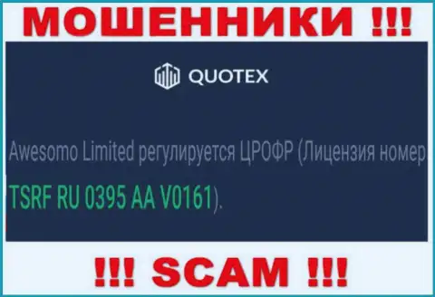 Вы не сможете забрать обратно финансовые активы с Quotex Io, приведенная на сайте лицензия на осуществление деятельности в этом случае не сможет помочь