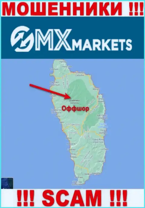 Не доверяйте аферистам GMXMarkets, так как они зарегистрированы в оффшоре: Dominica