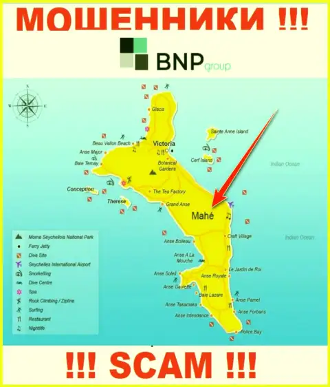 BNP Group пустили свои корни на территории - Mahe, Seychelles, избегайте взаимодействия с ними