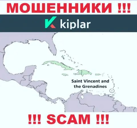 РАЗВОДИЛЫ Kiplar имеют регистрацию невероятно далеко, а именно на территории - St. Vincent and the Grenadines