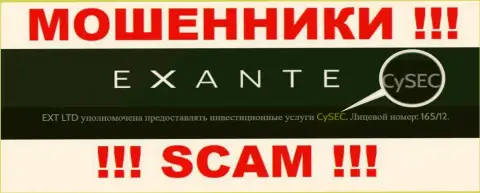 Преступно действующая компания Exanten контролируется мошенниками - CySEC